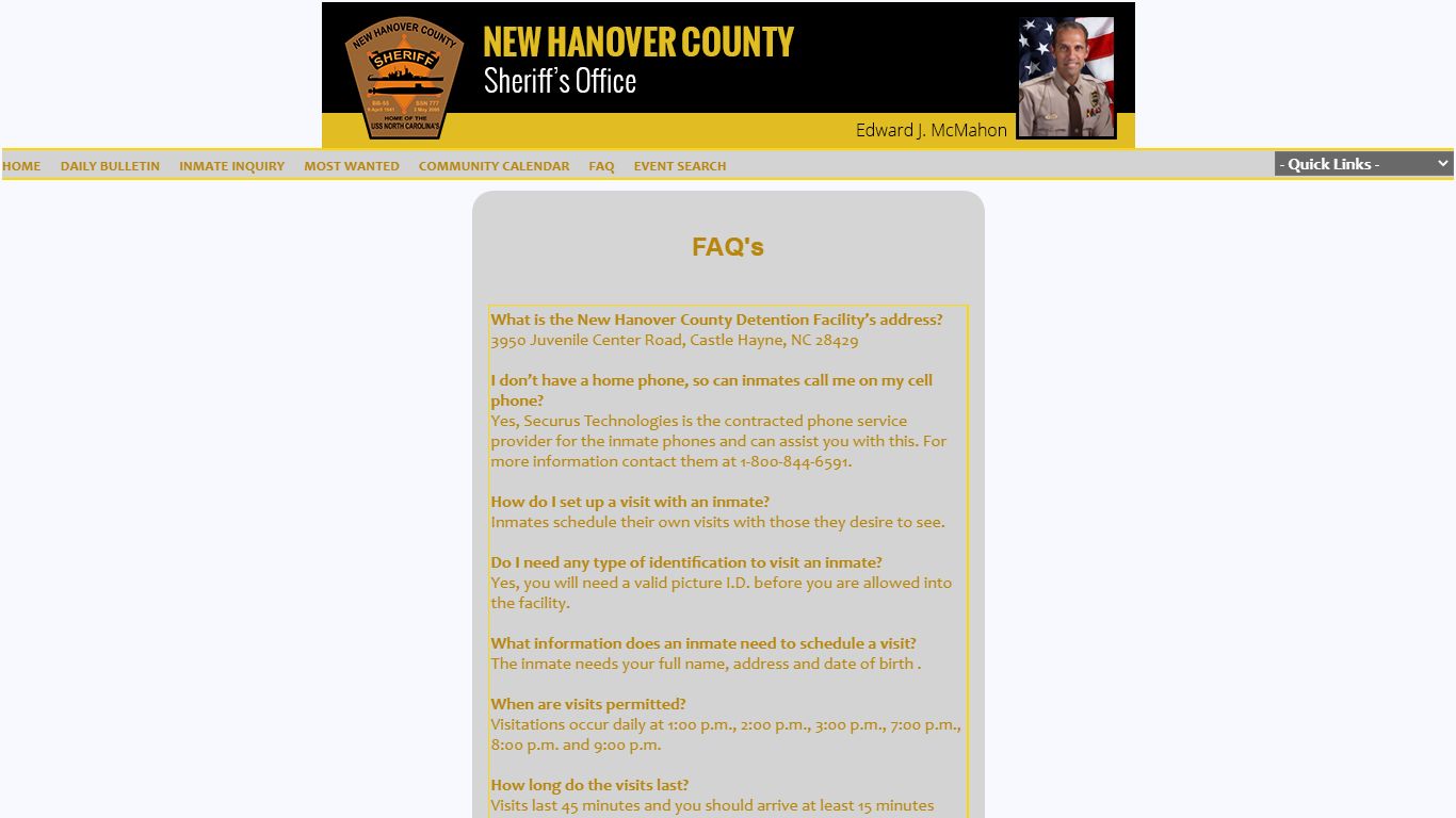 New Hanover Sheriff's Office P2C
